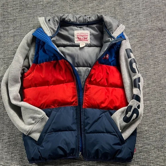 Levi’s Jacket Puffer Coat Youth Boys 12-13 Years Old Retro Style - Picture 3 of 12
